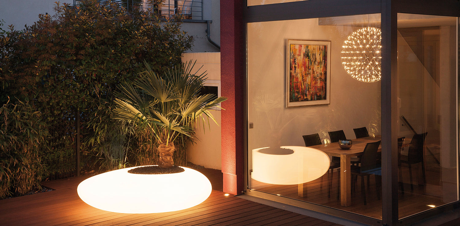 Beleuchtete Gefäße